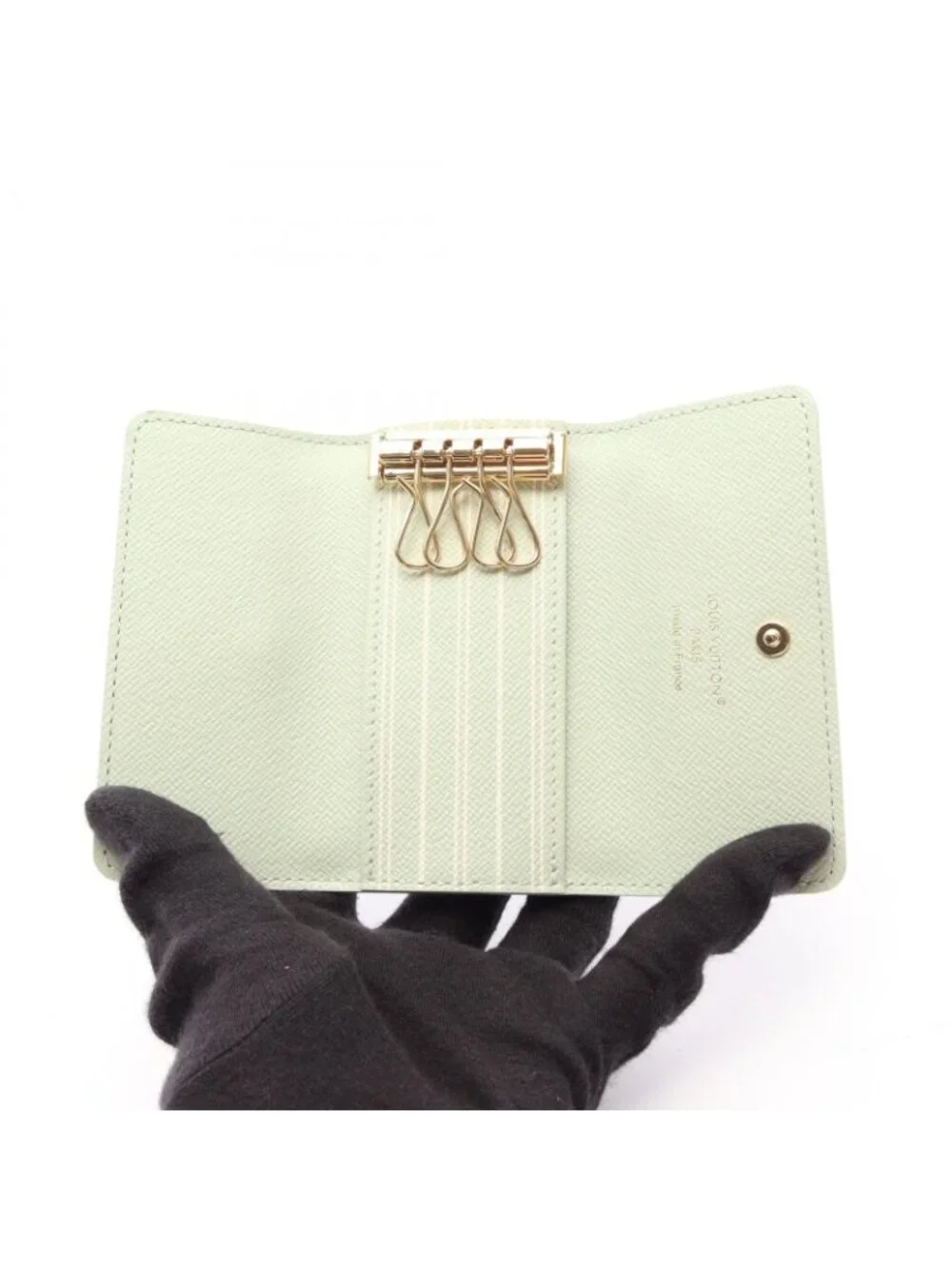 Louis Vuitton Viton Key Case Multicles 4 Monogram Quadruple Strand Minty